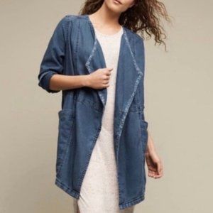 Anthropologie Hei Hei Denim Open Front Jacket XS
